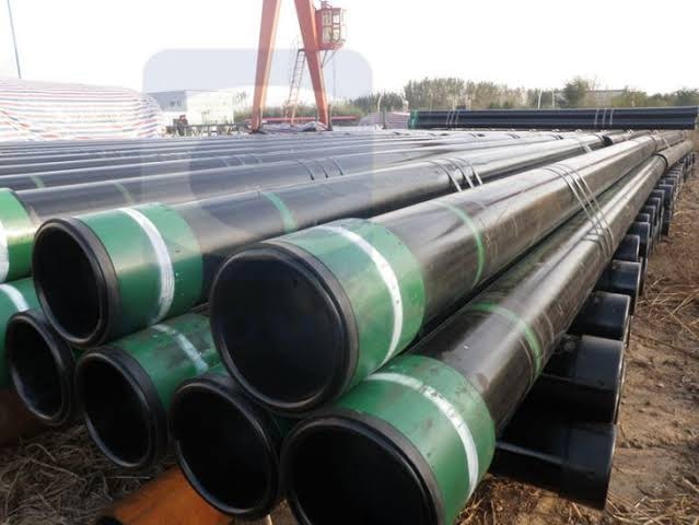 Oil country tubular goods staged and ready for field deployment